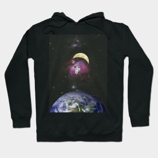 Moon Parachute in Space Hoodie